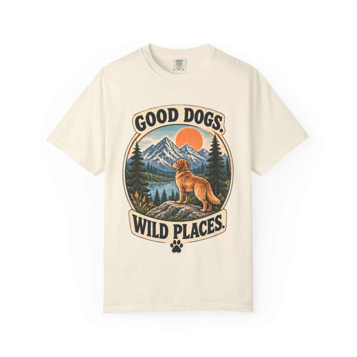Good Dogs Wild Places T-Shirt | Outdoor Dog Lover Tee Dark