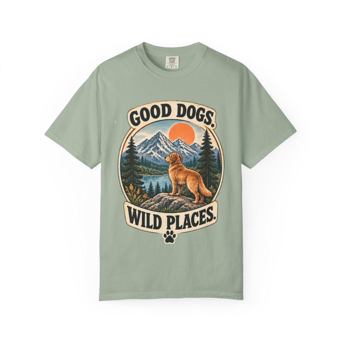 Good Dogs Wild Places T-Shirt | Outdoor Dog Lover Tee Dark