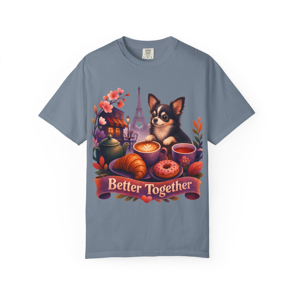 Better Together Chihuahua T-Shirt | Retro Dog, Coffee & Café Tee