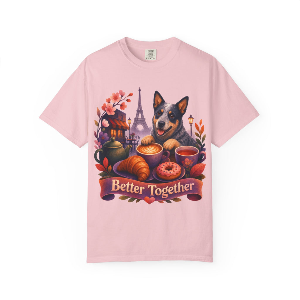 Better Together Blue Heeler T-Shirt | Retro Dog, Coffee & Café Tee