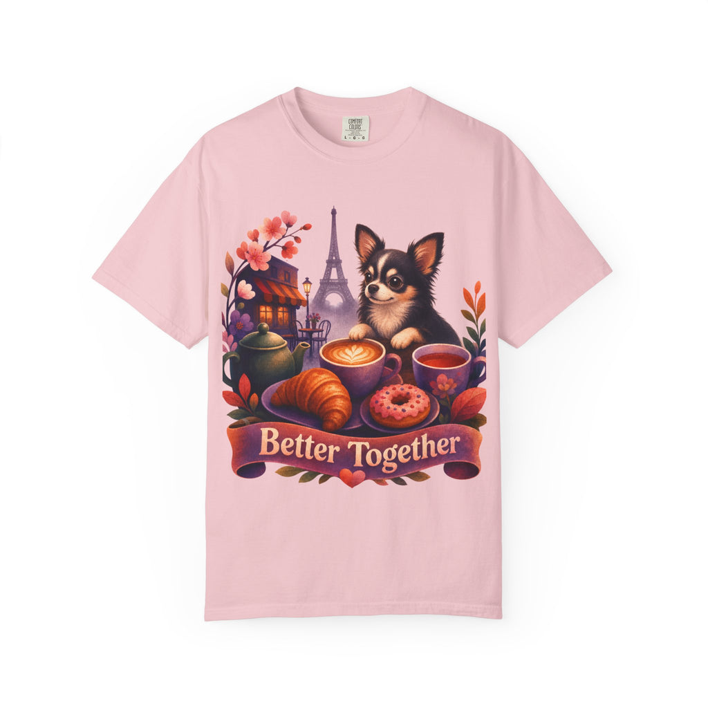 Better Together Chihuahua T-Shirt | Retro Dog, Coffee & Café Tee