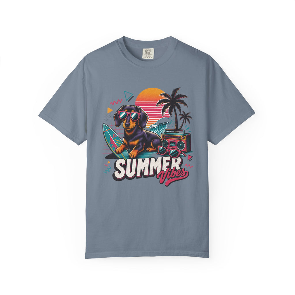 Summer Vibes Dachshund — Retro Surf Dog Tee