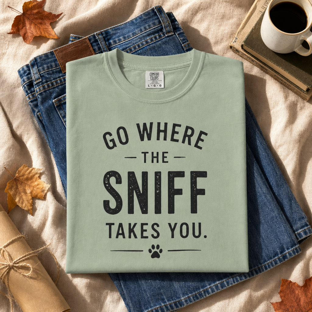 Go Where the Sniff Takes You T-Shirt | Dog Lover & Outdoor Tee