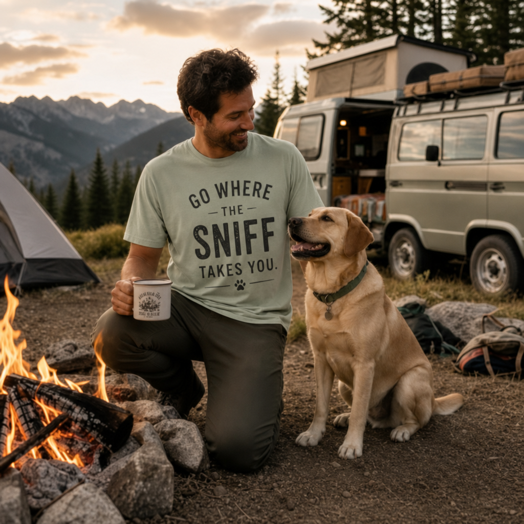 Go Where the Sniff Takes You T-Shirt | Dog Lover & Outdoor Tee