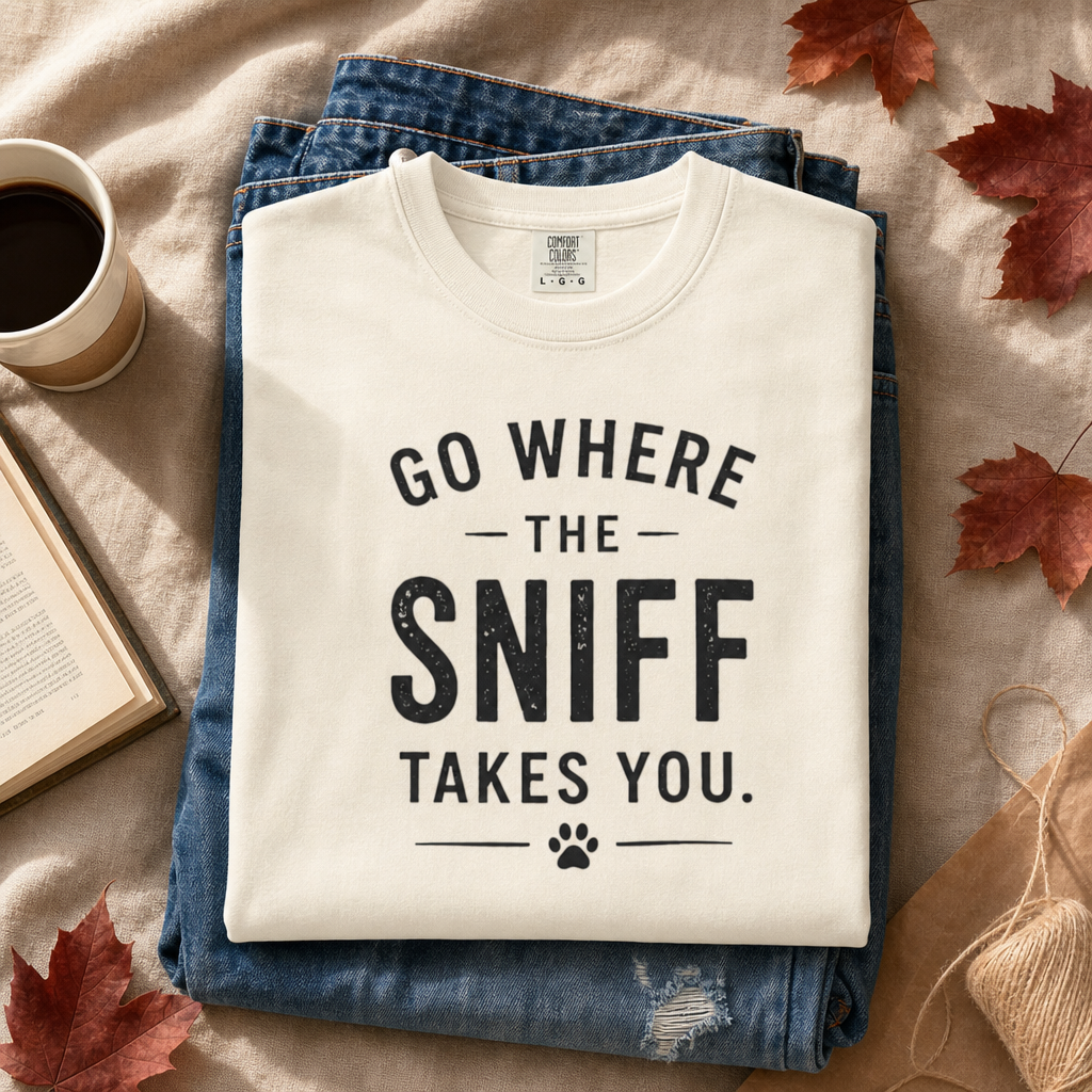 Go Where the Sniff Takes You T-Shirt | Dog Lover & Outdoor Tee