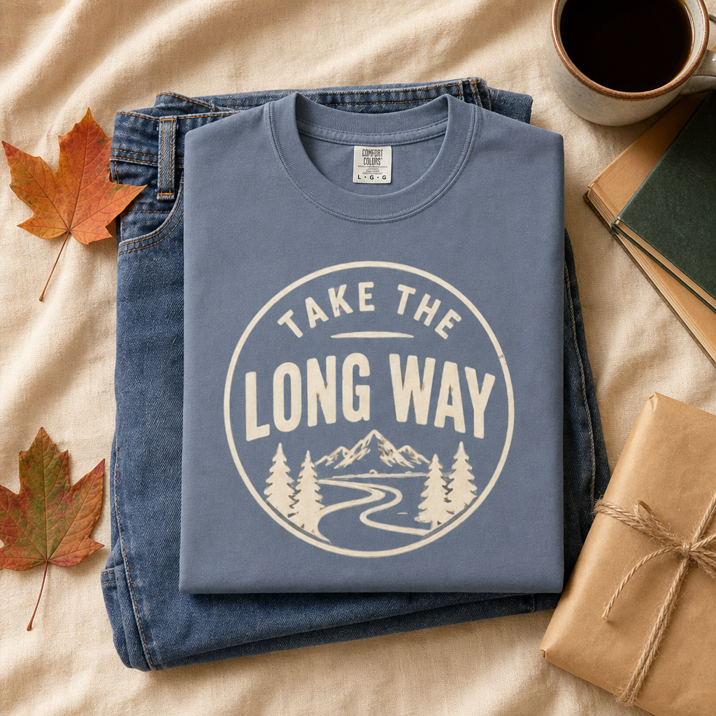 Take the Long Way T-Shirt | Dog Lover & Outdoor Tee