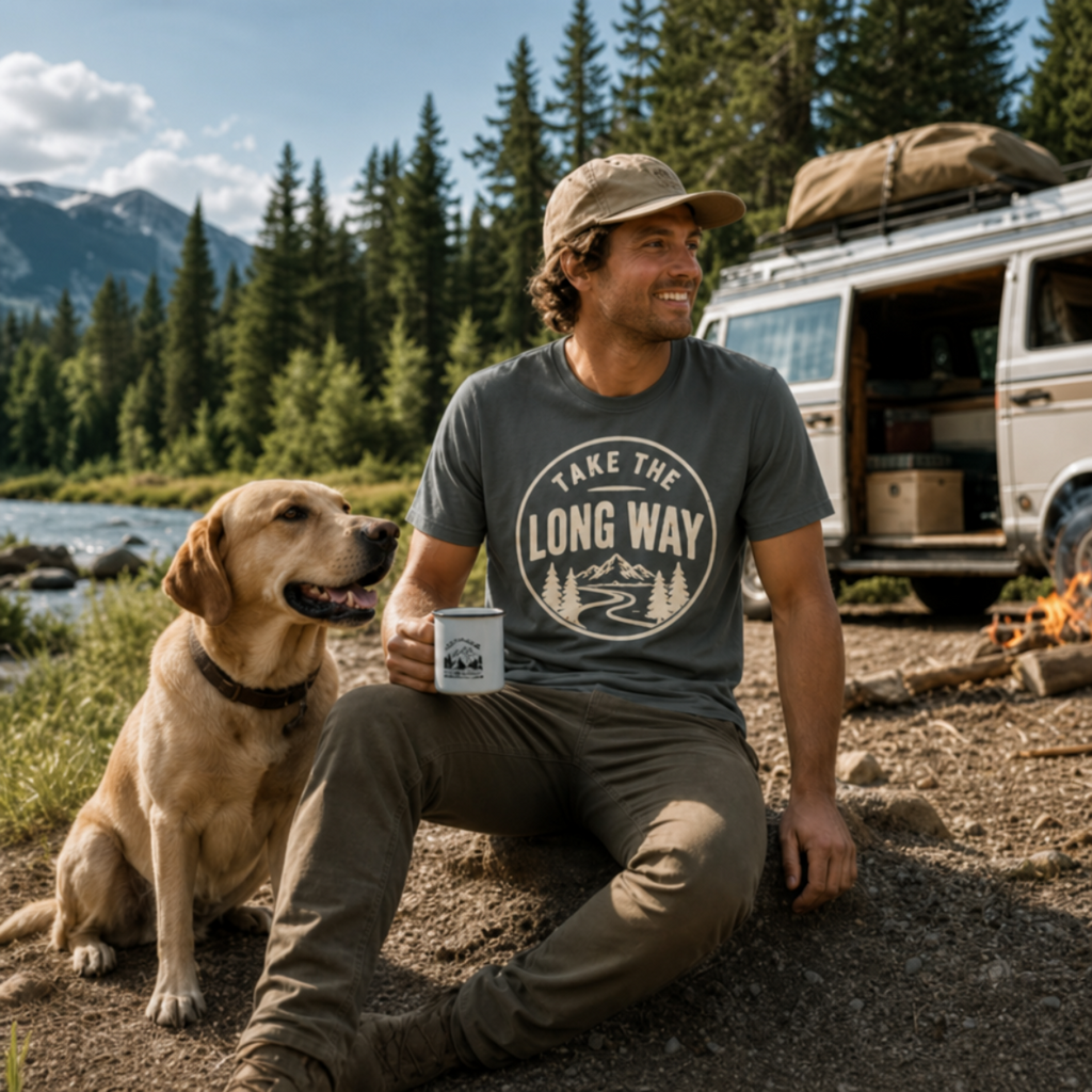 Take the Long Way T-Shirt | Dog Lover & Outdoor Tee