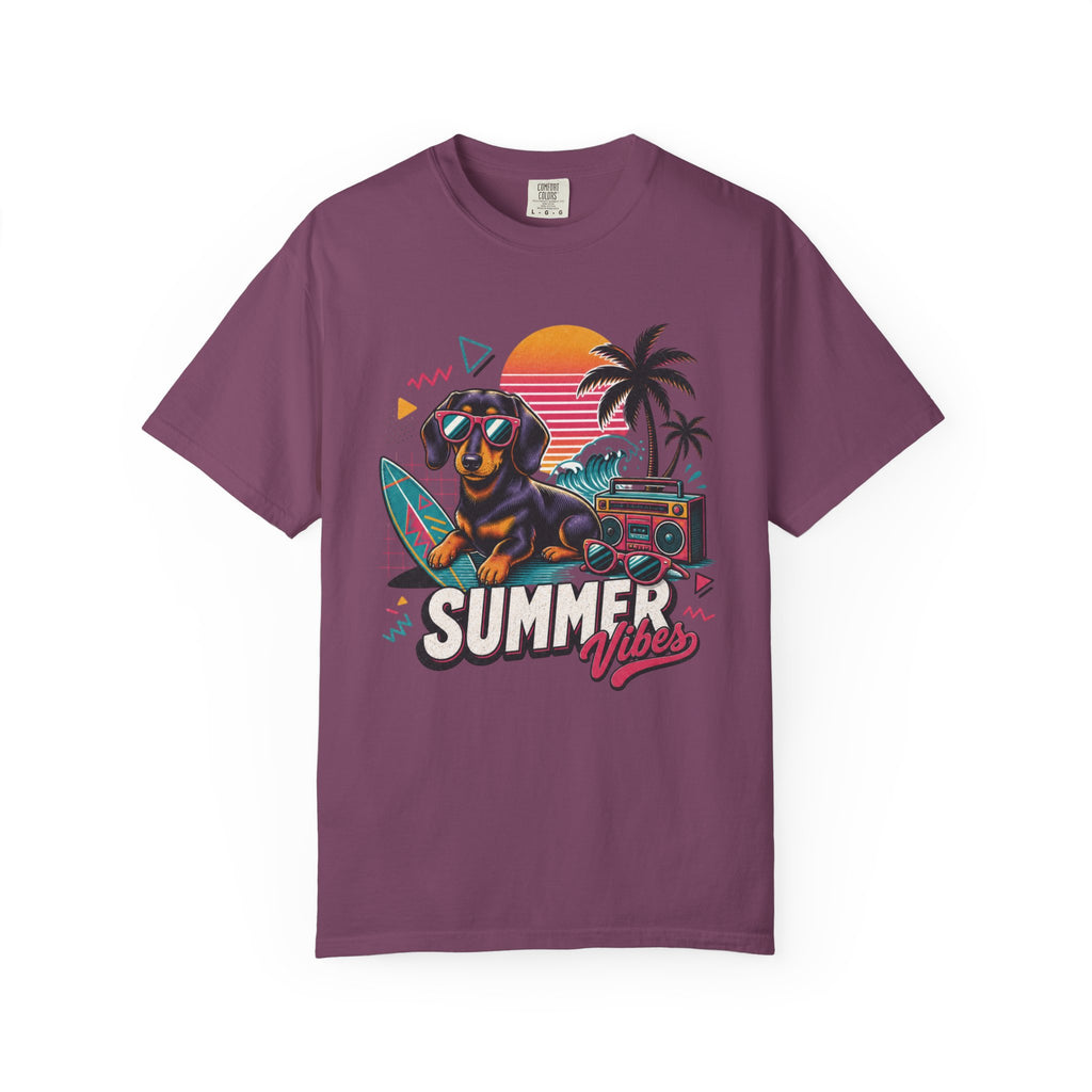 Summer Vibes Dachshund — Retro Surf Dog Tee