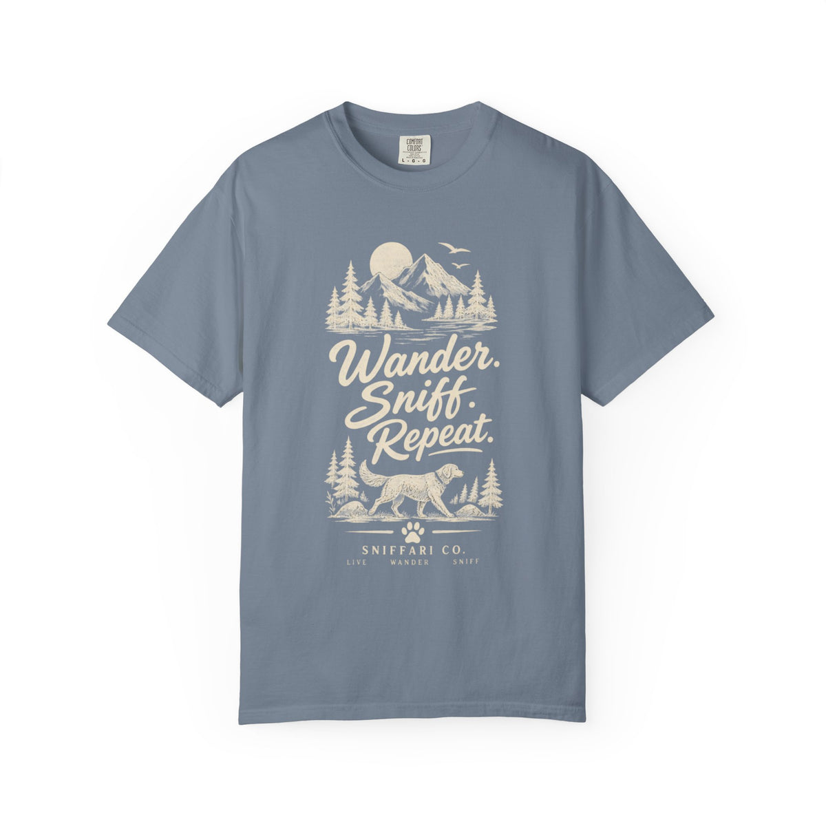 Wander. Sniff. Repeat. T-Shirt | Dog Lover & Outdoor Tee