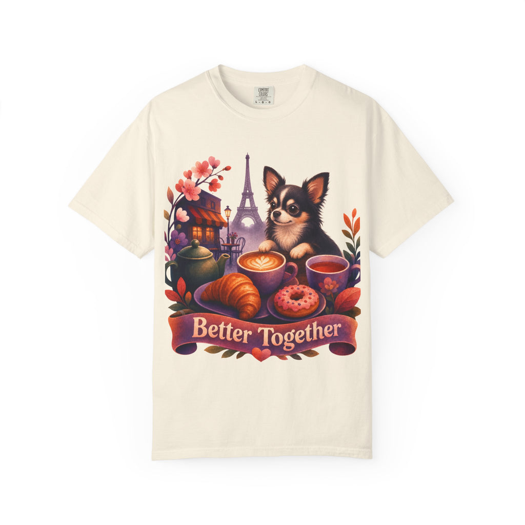 Better Together Chihuahua T-Shirt | Retro Dog, Coffee & Café Tee