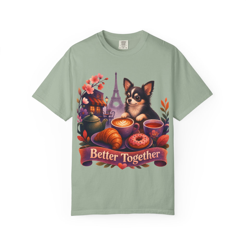 Better Together Chihuahua T-Shirt | Retro Dog, Coffee & Café Tee